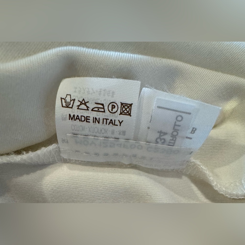 Brunello Cucinelli Short Sleeve Peplum Top Off White Medium Hanger 34 Italy 6 - Picture 10 of 14